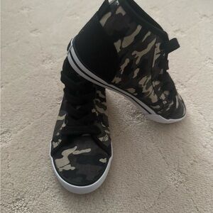 Crazy 8 Black Knit High-Top Sneakers